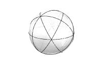 the sphere divided into hyperplanes and fundamental chambers